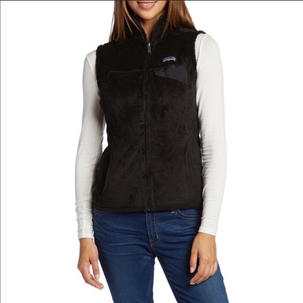 PATAGONIA- Full Zip Re-Tool Black Fleece Vest